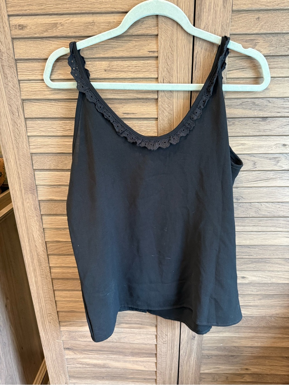 CUPSHE Black Lace-Trim Tank Top - Women
